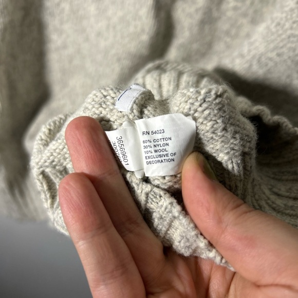 GAP Sandstone Wool Blend Knit Sweater with Corduroy Elbow Patches Size XXL - Picture 4 of 4